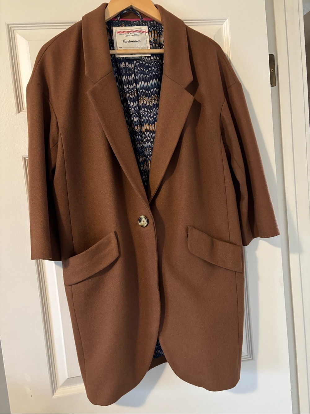 Cartonnier from Anthropologie great dark camel coat
